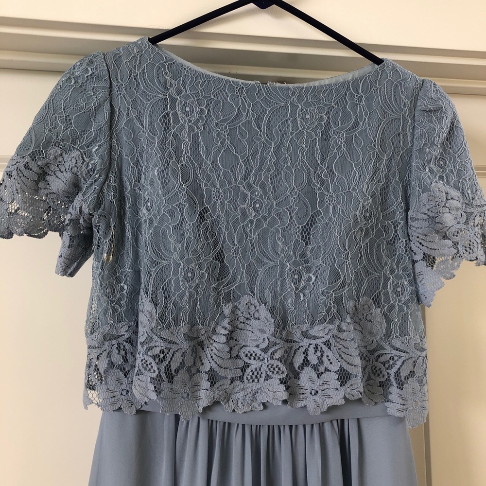 Modest Blue Prom Dress